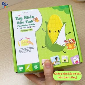 Bộ Đồ Chơi Giấy Thủ Công Đa Kỹ Năng Cắt Dán - Tô Màu – Gấp Giấy Tay Khéo Não Tinh - Lalala Baby (Không bao gồm kéo + bút màu)