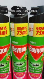 Baygon Aerosol Flower Garden 600ML+75ML | Baygon Obat Nyamuk Semprot Paling Ampuh