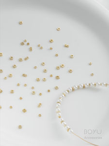 BOYU | 14K Plated Gold Color Preservation Square Beads DIY Jewelry Accessories