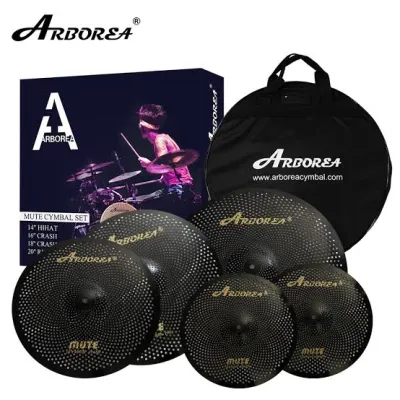 Arborea mute 5pc cymbal set free BAG LOW VOLUME CYMBAL SET