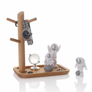 Solid Wood Bracelet Stand For Home Jewelry Rack Storage Hallway Hanging Key Bracelet Ring Jewelry Shelf Storage Rack Tray