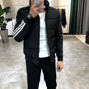 Mens Coat Autumn and Winter New Slim Versatile Stand Collar Cotton-Padded Jacket Korean Style Cool Trendy Winter Clothing Thickened Cotton Coat Cotton Jacket
