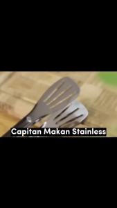 Capitan Makanan Stainless Steel 23cm / Alat Jepit Makanan Food Tongs Food Grade Jepitan Capit Roti Kue Gorengan Bakpao Spaghetti