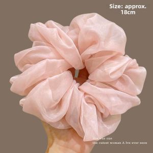 NING ZHOU | Oversized Pink Mesh Hairband Feminine Hair Accessories