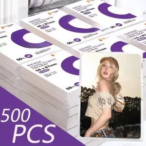 500Pcs Hàn Quốc bọc thẻ bài HD trong suốt Kpop thần tượng thẻ ốp bảo vệ photcards Protector trường hợp Box cho bỏng ngô đồ đựng thẻ