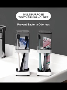 Toothbrush Holder Bathroom Organizer with Cover Box Toothpaste Bracket For Family Organizers Supplies