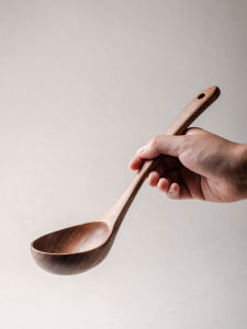 Natural Wooden Spoon And Fork Set Long Handle Soup Spoon Drain Spoon Non-Stick Pot Wood Shovel High Temperature Resistant