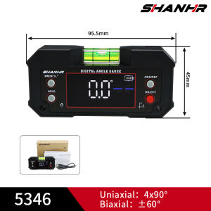 SHANHR Magnetic Digital Angle Gauge Level Finder Protractor Bevel InclinometerBubble Dual Axis Inclinometer with Magnetic Base