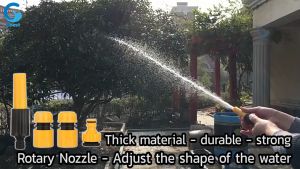 3/4Inch Garden Hose Nozzle Set Water Jet High Pressure Gardening Tools Nozzle Water Jet Spray Hose Pipe