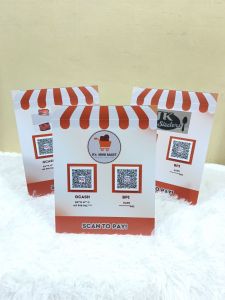 Customized GCASH QR Code 3mm sintra board Embossed QR with STAND