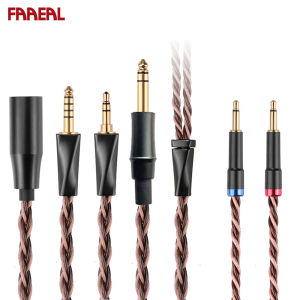 FAAEAL Utopia Upgrade Earphone Wires OFC Copper 24K Gold-Plated Dual 3.5mm Plugs HIFI Cable 8 Strands 784 Core German-Imported High-Purity Copper Lines 3.5/4.4/6.35mm/4 pin XLR Plugs For HE4XX  HE560 HE400SE HE1000 109 Pro AH-D7200 T5PⅡ d8000 Pro MDR Z1R