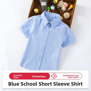 Long Sleeve Cotton Lined White Shirt for Boys and Girls