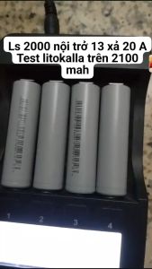 COMBO 4 Cell Pin18650 lishen xám 2000mah xả 10C 20A - chính hãng - Hàng Mới 100%