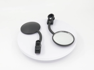 Motorcycle Handlebar Rear View Mirrors Round HD Lens Clip-On Retro Style Universal Fit for Yamaha/Honda/Cruiser Motorcycles