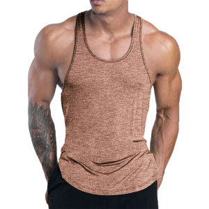 Mens Fitness Tank Top Summer GYM Training Undershirt Running Vest Basketball Quick-Dry Elastic Loose Sports Tank Top Men Tops