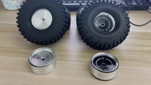 Bộ Mâm Xe Cao Su RED SPIDER 4 Chiếc 1.9 Inch 120mm Vành Kim Loại Khóa Vành Dành Cho Xe RC Crawler 1/10 Vanquish VS4-10 Pro Traxxas TRX-6