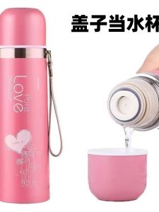 Large Capacity 500ml Double Layer Stainless Steel Insulated Water Cup Portable Mens And Womens Tea Cup Student Water Bottle
