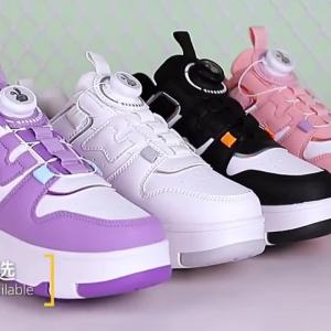Breathable Walking Shoes Girls 4 Wheeled Retractable Sports Rroller Skates For Female Students Outdoors Kids Boys Running Shoes