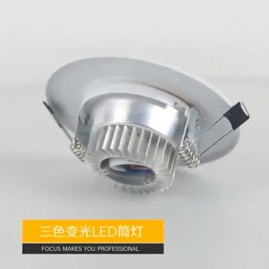 YHLAMP LED Downlight Embedded Ceiling Lamp Household Room Lamp Invisible Energy-Saving Lamp TriColor Light LED Dimming 3 Color Downlight Pin Led For Ceiling Living Room Lights