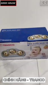 Đèn sưởi nhà tắm Tranco chính hãng chống lóa mắt công nghệ tia hồng ngoại an toàn làm đẹp da và dễ lắp đặt bảo hành 2 năm