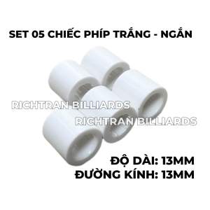 Phíp Nhựa Cơ Bida Đường Kính 13mm | Phíp Trắng Gậy Billiards Loại Thường Dành Cho Câu Lạc Bộ Và Cá Nhân