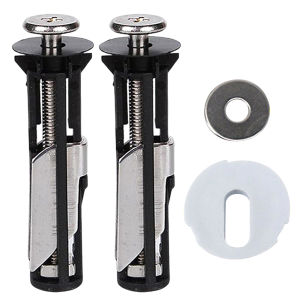 2Pcs Universal Stainless Steel Water Tank Toilet Seat Hinges Bolts Screws Replacement Bathroom Fixture Toilet Lid Fixing Parts