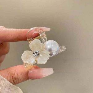 Fashionable Small Flower Hair Clip Korean Style Hair Accessories Elegant Hair Styling Tool Side Hair Holder Moonlight Starry Sky Theme