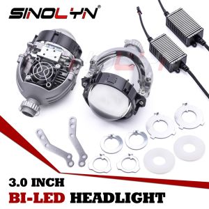 Sinolyn Bi-LED Car Lens H4 H7 H1 9005 9006 LED Projector 3.0 inch Auto Headlight Lights Accessories Universal Kit Tuning