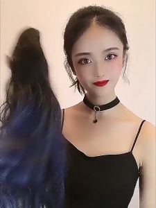50CM Gradient Color Long Curly Ponytail Wig Dyed Wig Colored Ponytail Wig Claw Clip Hair Extensions Hairpiece Wavy Hairpiece Hair Color Curling Ponytail Wig