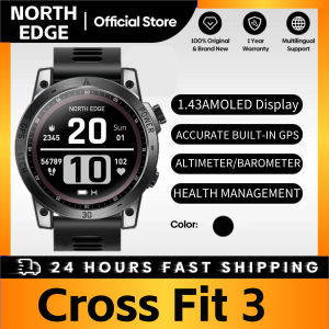 NORTH EDGE Cross Fit 3 Smartwatch GPS Watches Men Sport Smart Watch HD AMOLED Display 50M ATM Altimeter Barometer Compass
