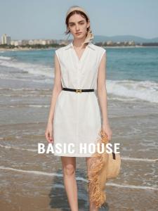 Basic House | Summer Tencel Sleeveless Waist Slimming Dress