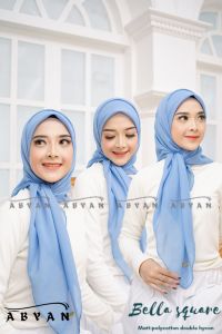 hijab bella square anti lepek/kerudung segiempat premium/hijab segi empat banyak warna/ Mewah Nyaman