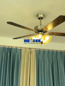 NEOBEE พัดลมเพดานพลายวู๊ดโคมไฟ2in1 52 นิ้ว ห้องนั่งเล่น ห้องอาหาร ห้องนอน วินเทจ Model NB-DS27