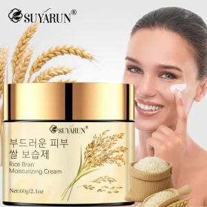 SUYARUN Korean Rice Extract Hydrating Face Cream 24H Moisture - Brightening Nourishing Skincare for Dry Sensitive Skin All Types