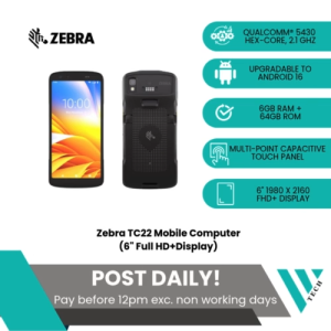 Zebra TC22 Mobile Computer (Hex-core/Android/6" FHD Screen/6GB+64GB)
