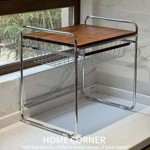 Kitchen Multi-Function Microwave Stand Rack Home Countertop Double Layer Storage Oven Bracket Nordic Style Carbon Steel Shelf