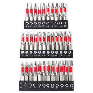 34Pcs Magnetic Screwdriver Bit Set 1/4" Hex Shank S2 Steel Phillips Slotted Torx Hex Bit Kit for Electric Drill Power Tool