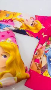 "Angel Kids Carton Princess Jacket - Hotpink/Pink, Cotton 75% & Polyester 25%, Machine Wash, Available in S/M/L/XL - Size Chart Included"