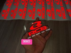 [ 1 TEM ] TEM DECAL PHẢN QUANG RCB LỘT ĐƯỢC DÁN MỌI VI TRÍ