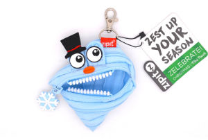 Creative Silver Python Zipper Pouch Mini Hanging Bag Cartoon Monster Coin Purse AirPods Case Modern Simplicity Special Edition Gift