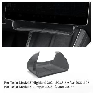 Under Screen Storage Box for Tesla Model Y/YL Juniper 2025 Model 3 Highland Center Control Tissue Organizer Tray Accessories