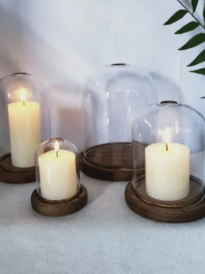 Aromatherapy Glass Candlestick Diptyqu Heat-Resistant Transparent Glass Extinguishing Lampshade Home Candle Ornaments Windproof Glass Cover