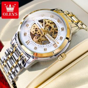 OLEVS | OLEVS 9901 Đồng Hồ Cơ Tự Động Rỗng Sang Trọng Dành Cho Nam Giới Dây Đeo Bằng Thép Không Gỉ Phát Sáng Chống Thấm Nước Hiển Thị Số La Mã