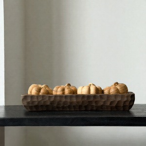 Zen Style Round Wooden Tray