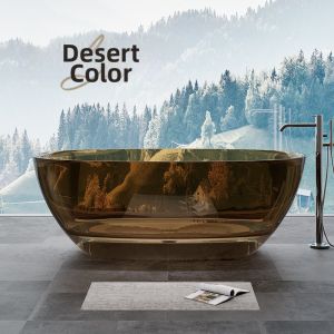 SSWW | Transparent Artificial Stone Crystal Colored Bathtub