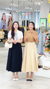 [MUA 2 GIẢM 25K] Chân váy nữ dáng midi xếp ly thời trang GUMAC YVF10073