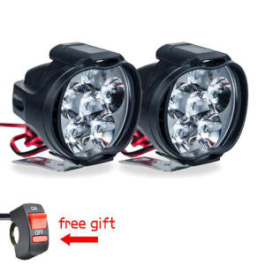 GUOUQNA 1 LED Motorcycle Headlight White Super Bright 6 LED Work Spotlight