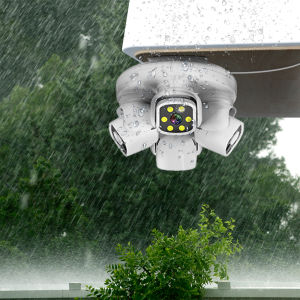 Camera Bóng Đèn E27 4 Ống Kính 20MP 12MP WiFi IP CCTV 10K HD PTZ AI Tự Động Theo Dõi 4 Chế Độ Xem Ngoài Trời Chống Nước Điều Khiển Bằng Ứng Dụng iCam365