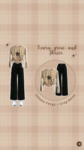 One Set Korean Style 2in1 | Crop Top Wanita Rib Knit Tali Serut + Celana Cargo Katun Twistcone | - KA027