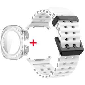 Tempered Glass Cover +Strap For Samsung Galaxy Watch Ultra 2025 47mm Silicone Strap For Galaxy 7Ultra 47mm Band Protector Case